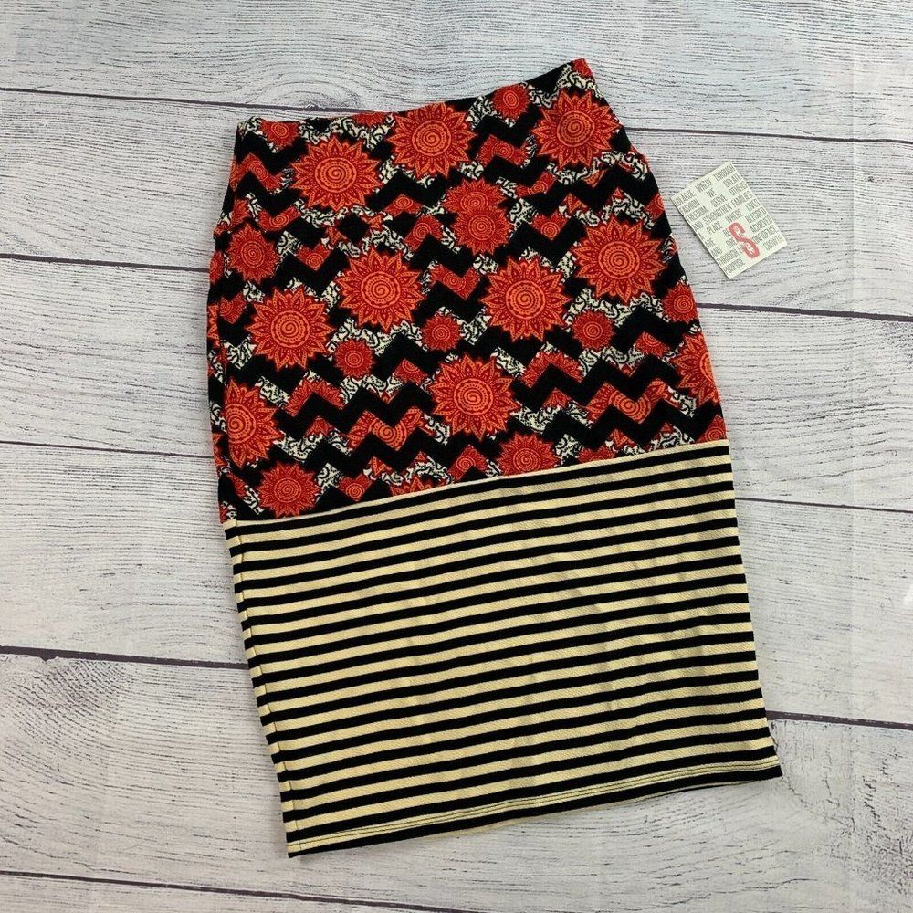 LuLaRoe Pencil Skirt sz S Colorful Stretch Cassie Style New NWT Stripes & More